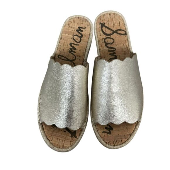 Sam Edelman Andy Slide Leather Slip On Espadrille Sandal Size 10.5 - Picture 4 of 5